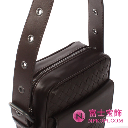 Bottega Veneta/ボッテガ・ヴェネタ  カーフレザー ショルダーバッグ ダークブラウン 163313V46512040